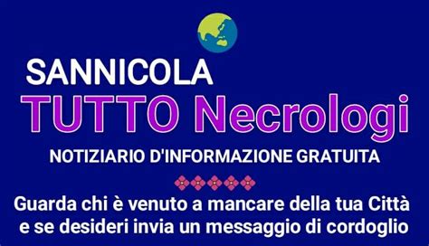 necrologi gonnesa|Sannicola TUTTO Necrologi